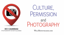 Photographer asking permission before taking a picture in a rural community