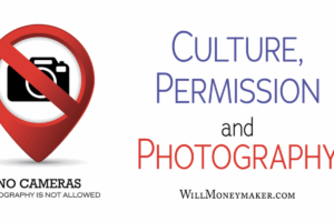 Photographer asking permission before taking a picture in a rural community