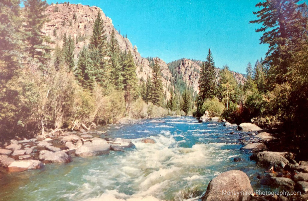 The Taylor River, in the scenic Taylor Canyon Recreation area, Gunnison National Forest, northeast of Almont and Gunnison, Western Colorado.