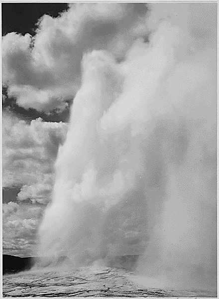 "Old Faithful, Yellowstone National Park," Wyoming (Vertical Orientation)